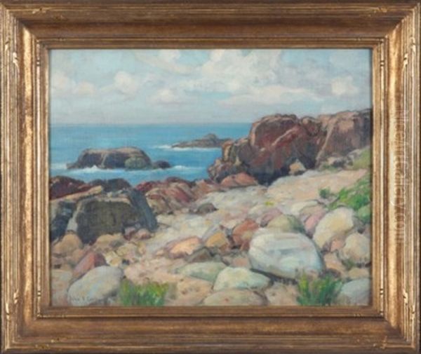 Salty Rocks Oil Painting by John Fabian Carlson