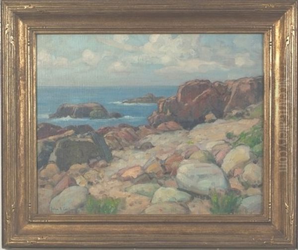 Salty Rocks Oil Painting by John Fabian Carlson