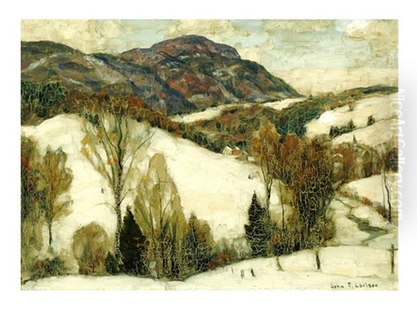 Wintry Hills Oil Painting by John Fabian Carlson