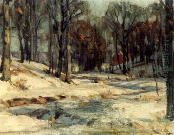 Winter Landscape Oil Painting by John Fabian Carlson