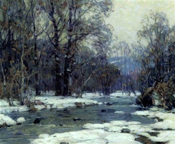 Sylvan Stream Oil Painting by John Fabian Carlson