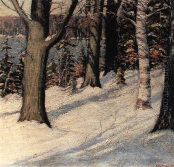 Winter Landscape Oil Painting by John Fabian Carlson