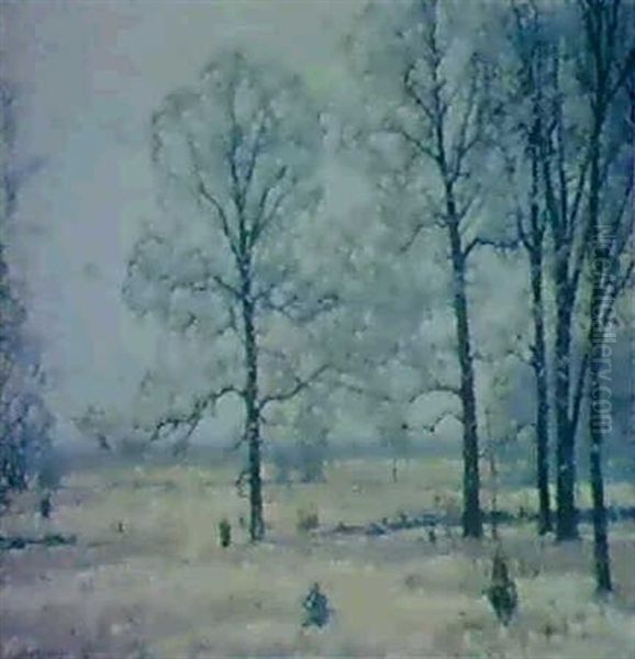 Winter Hickories Oil Painting by John Fabian Carlson