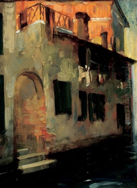 A Byway, Venice Oil Painting by Florence Carlyle