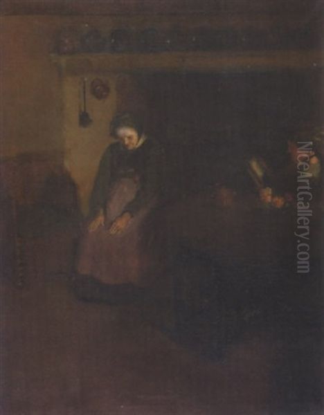 The Birthday Oil Painting by Florence Carlyle