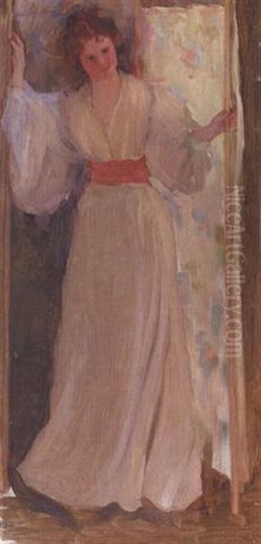 Standing Woman Oil Painting by Florence Carlyle