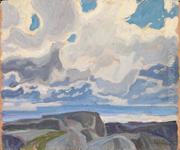 After The Shower Oil Painting by Franklin Carmichael