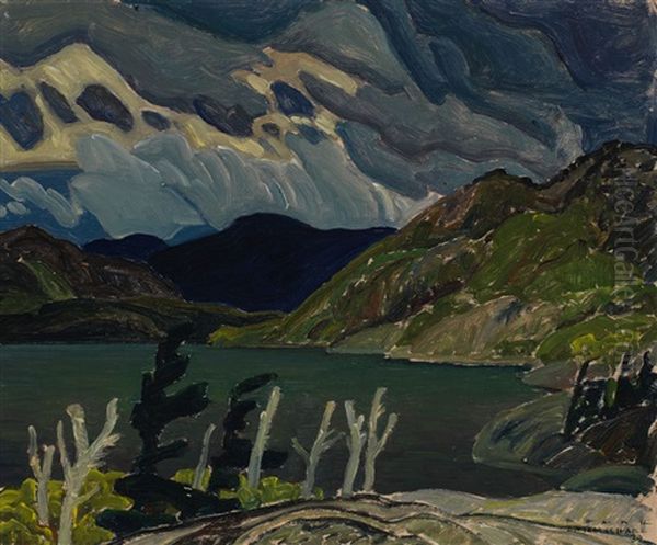 Storm Over Hills, Cranberry Lake Oil Painting by Franklin Carmichael