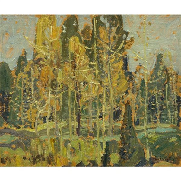 Autumn Landscape Oil Painting by Franklin Carmichael