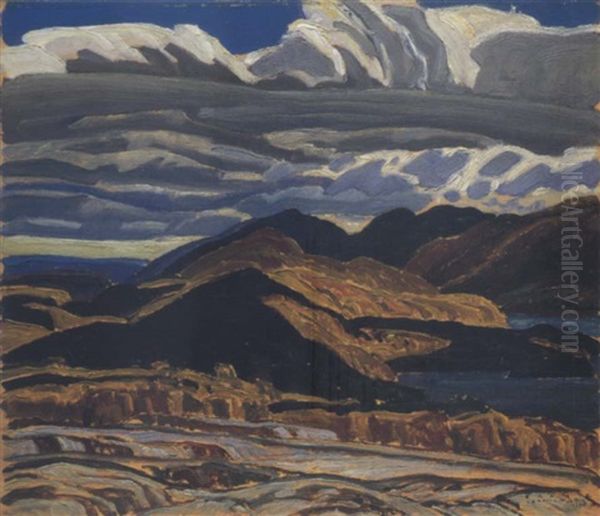 October, La Cloche Country Oil Painting by Franklin Carmichael