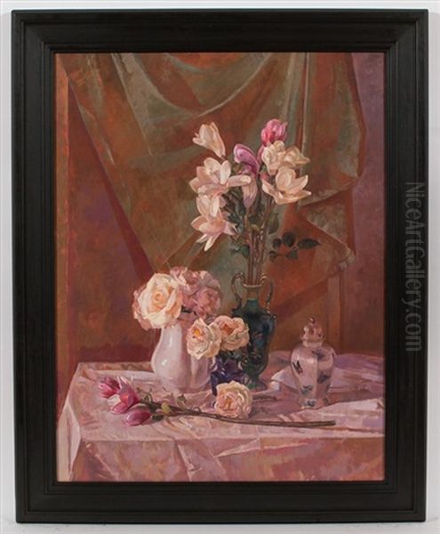 A Tabletop Still Life Oil Painting by John Wilson Carmichael