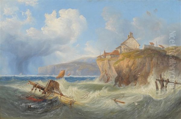 Robin Hood's Bay Oil Painting by John Wilson Carmichael