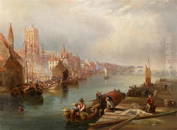 Frankfurt Oil Painting by John Wilson Carmichael