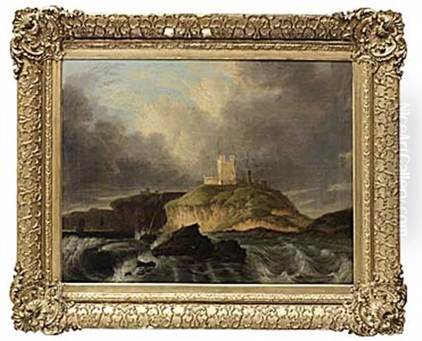 Kustlandskap Med Skeppsbrott Vid Borg Oil Painting by John Wilson Carmichael