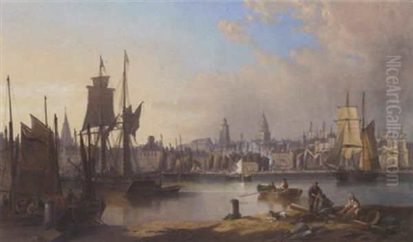 The Port Of Calais Oil Painting by John Wilson Carmichael