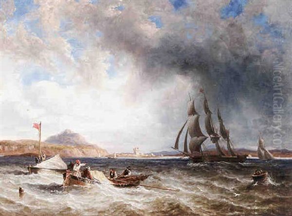 Shipping Off A Scottish Harbour by John Wilson Carmichael