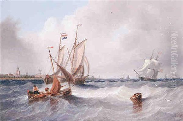 Port Of The Brill Oil Painting by John Wilson Carmichael