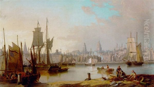 Calais Oil Painting by John Wilson Carmichael