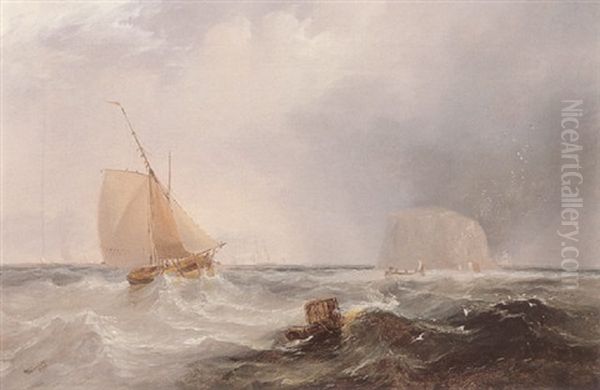 Bass Rock Oil Painting by John Wilson Carmichael