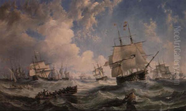 The Inspection Of The Fleet Oil Painting by John Wilson Carmichael