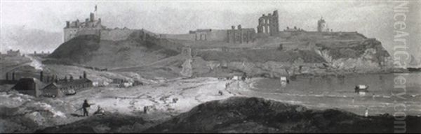 Prior's Haven, Tynemouth Oil Painting by John Wilson Carmichael