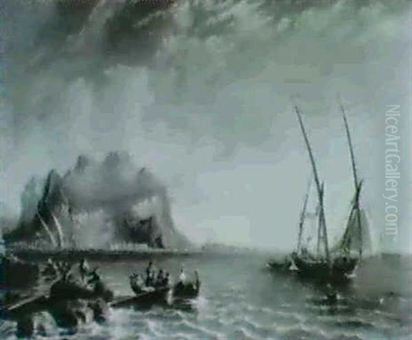 Messina Oil Painting by John Wilson Carmichael