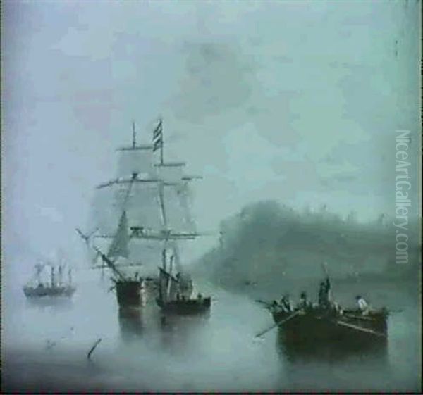 Off Whitby Oil Painting by John Wilson Carmichael