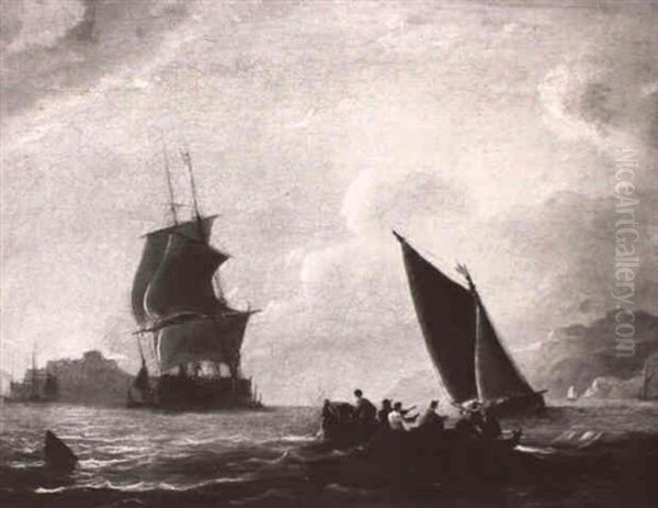 Returning To The Ship Oil Painting by John Wilson Carmichael