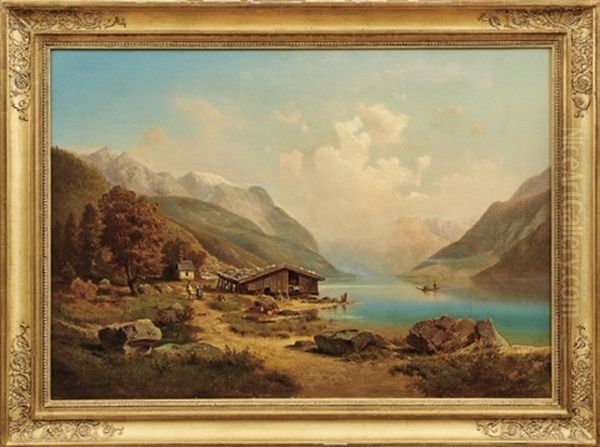 Partie Am Achensee In Tirol Oil Painting by Dedo Carmiencke