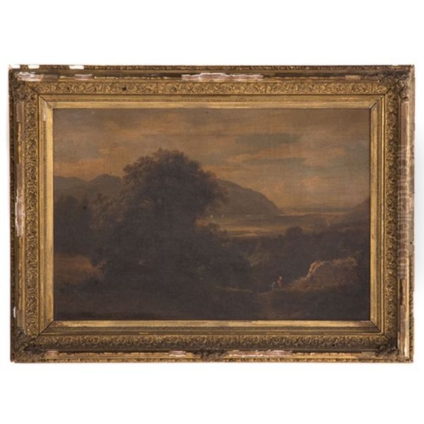 Extensive Landscape Oil Painting by Johann Hermann Carmiencke