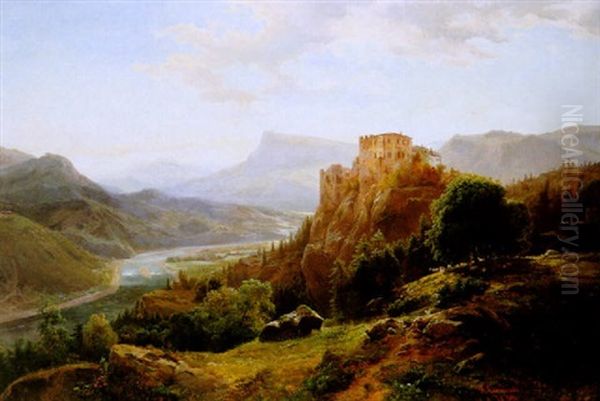 In Sudtirol Oil Painting by Johann Hermann Carmiencke