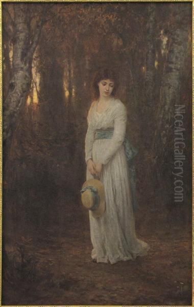 Meditation Oil Painting by Wilhelm A. Lebrecht Amberg