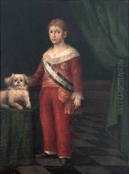 Retrato Del Infante Don Francisco De Paula Antonio, Hijo De Carlos Iv Oil Painting by Antonio Carnicero Mancio