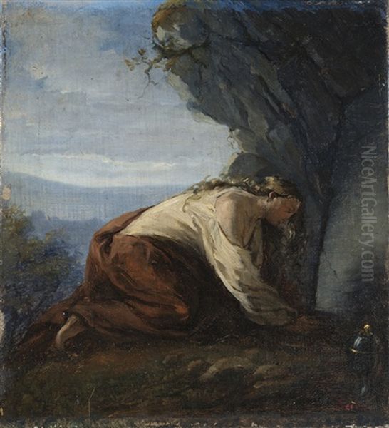 La Maddalena Oil Painting by Giovanni Carnovali