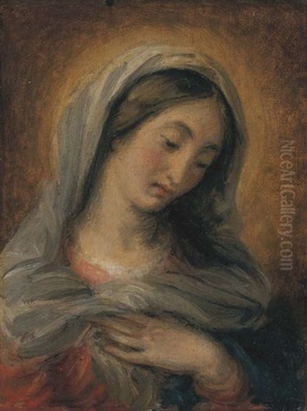 Madonna Oil Painting by Giovanni Carnovali