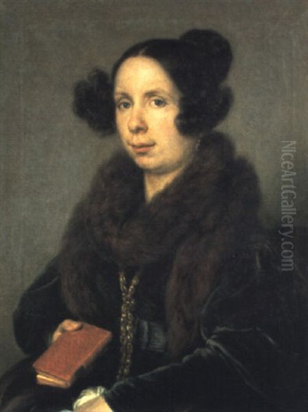 Ritratto Di Signora Seduta Oil Painting by Giovanni Carnovali