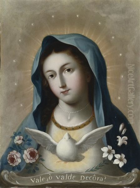 Virgen Maria Oil Painting by Manuel Caro