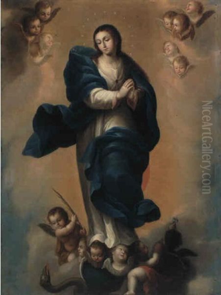 Virgen Pursma Oil Painting by Manuel Caro