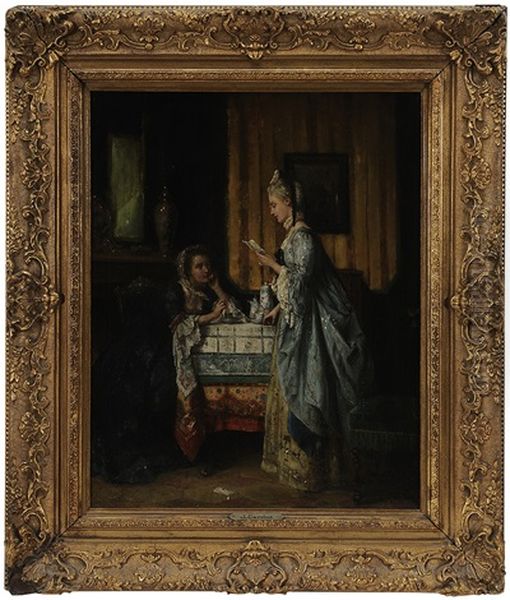 Les Deux Amies Oil Painting by Jean Carolus