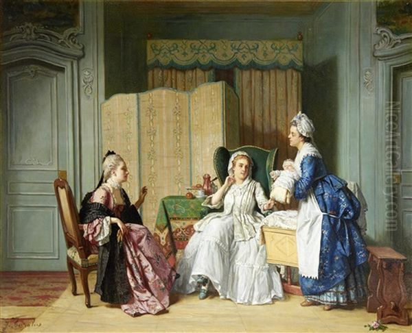 The New Arrival Oil Painting by Jean Carolus