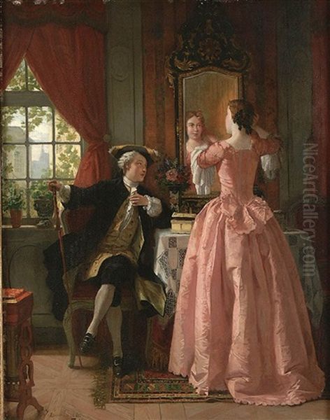 Finishing Touches Oil Painting by Jean Carolus