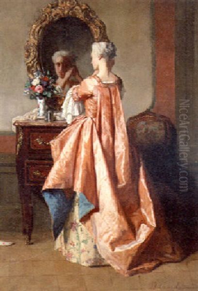 A Lady Before A Mirror by Jean Carolus