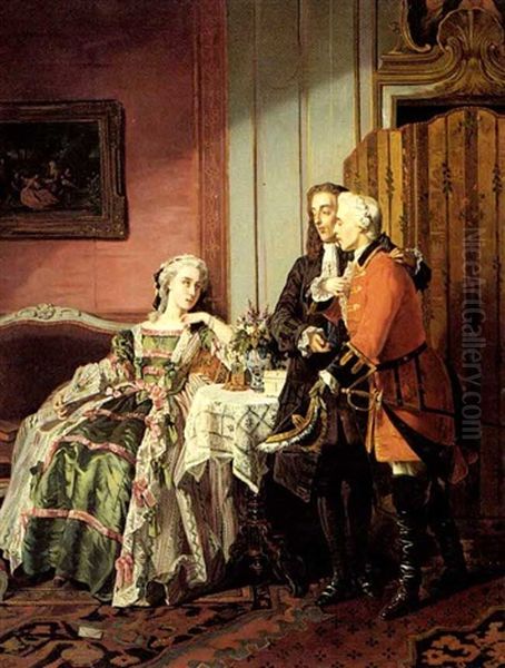 The Introduction Oil Painting by Jean Carolus