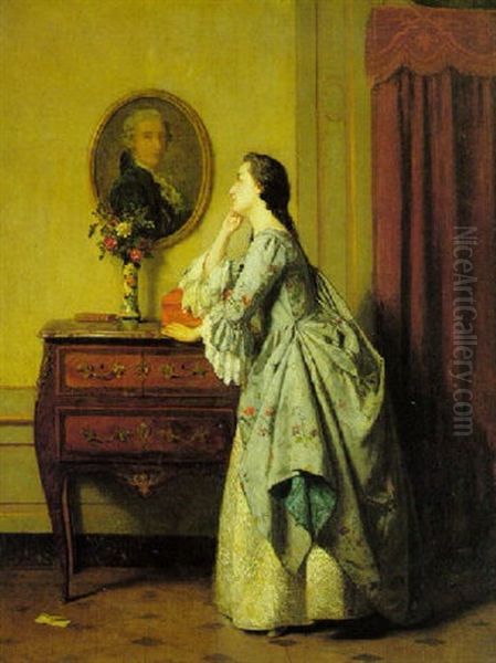 Contemplation Oil Painting by Jean Carolus