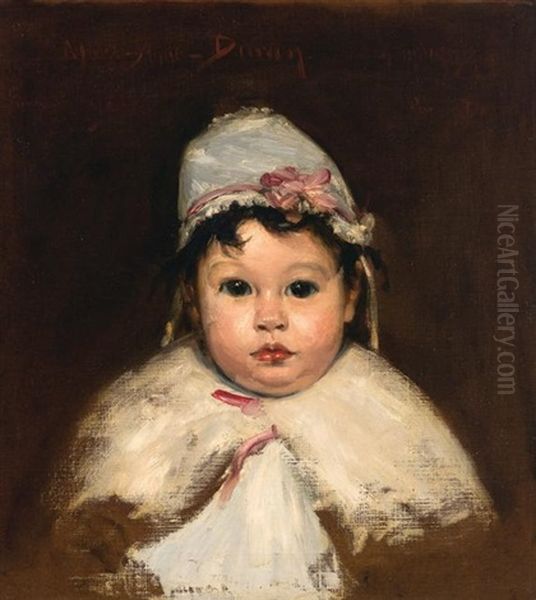 Portrait Of Marie-anne Durand, Aged 4 1/2 Months Oil Painting by  Carolus-Duran