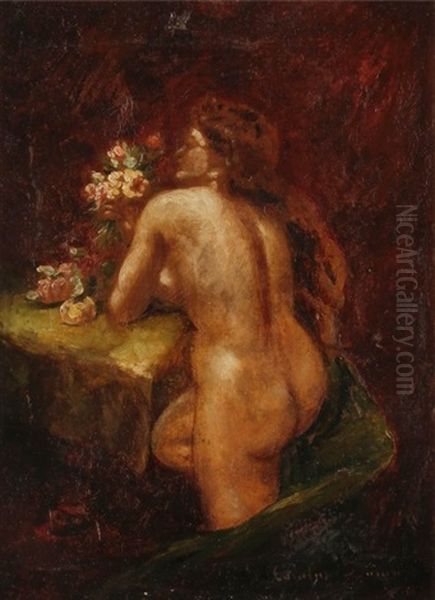 Nu Dans Un Interieur Oil Painting by  Carolus-Duran