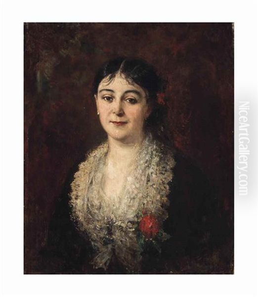 Portrait Of A Lady Oil Painting by  Carolus-Duran