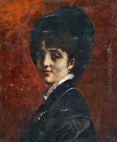 Portrat Einer Dame Oil Painting by  Carolus-Duran