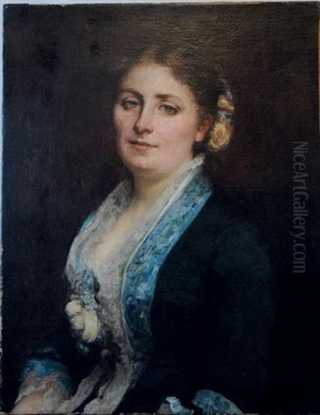 Portrait De Madame Charpentier Oil Painting by  Carolus-Duran