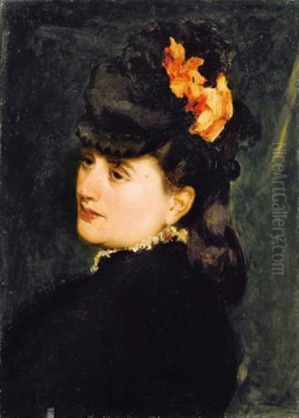 Portrait De Madame Ernest Feydeau, Future Madame Henry Fouquier Oil Painting by  Carolus-Duran